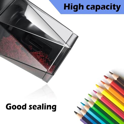 Electric Pencil Sharpener, Pencil Sharpeners for Colored Pencils, Portable Pencil Sharpeners Electric Plug in for 6-8mm No.2/Colored Pencils in Kuwait