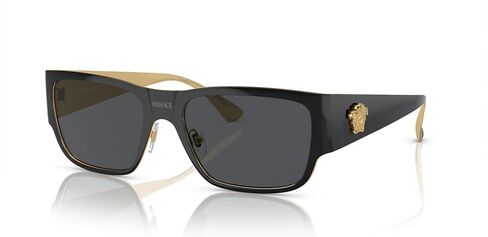 Versace Man Sunglasses Black Frame ، عدسات رمادية داكنة ، 56 ملم in Saudi Arabia