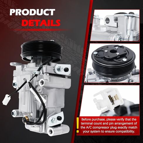 ضاغط AC مناسب لـ MAZ-DA 3 2004-2009 2.0L ، MAZ-DA 3 04-09 2.3L ، MAZ-DA 3 Sport 2009 2.0L ، MAZ-DA 5 06-10 2.3L ، ضاغطات تكييف الهواء مع القابض استبدال 57463 ، 58463 in Saudi Arabia