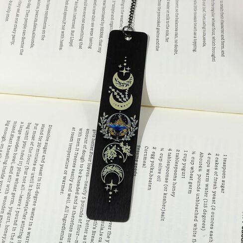 Acotar Creative Inspirational Bookmark - Stainless Steel Moon and Mountains Bookmarks with Chain Tassel, Reading Office Gift for Men Women Book Lovers (Mountain Moon 5) in Kuwait