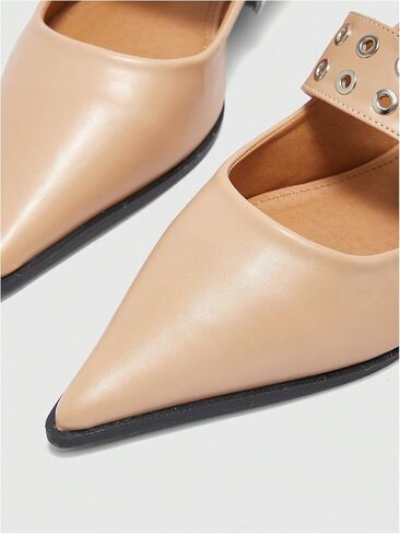 Floerns Women's Buckled Straps Pointed Toe Slingback Flat Ballerina Shoes in Saudi Arabia