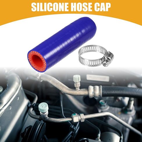 1 Set 14mm 0.55" ID Universal Silicone Coolant Cap Intake Vacuum Hose End Plug - Car for Coolant Heater Bypass Vacuum Water Port - Silicone Blue Red in Saudi Arabia