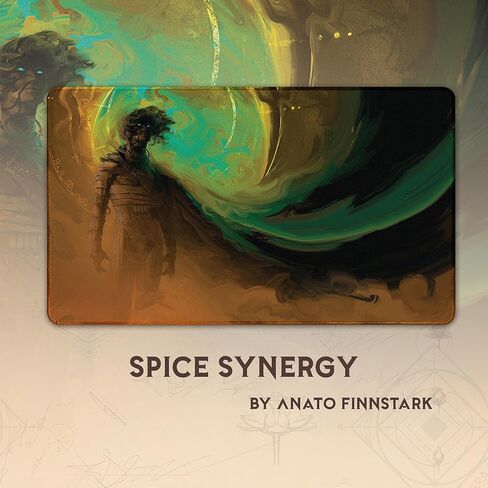 Spice Synergy (مخيط) - مفرش لعب MTG، Dune - متوافق مع مفرش اللعب Magic The Gathering - Play MTG، YuGiOh، TCG - تصميمات وإكسسوارات فنية لبساط اللعب الأصلي in Kuwait