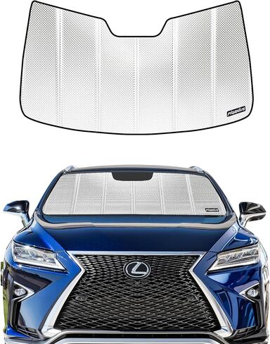 Windshield Sun Shade for Lexus RX350/RX450h 2016-2022, RX350L/RX450hL 2018-2022. Reflective Aluminum Film Front Window Sunshade - BLAZBLOCK in Kuwait