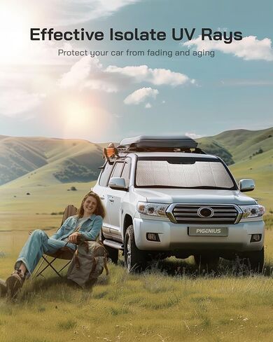 Windshield Sun Shade for Lexus RX350/RX450h 2016-2022, RX350L/RX450hL 2018-2022. Reflective Aluminum Film Front Window Sunshade - BLAZBLOCK in Kuwait