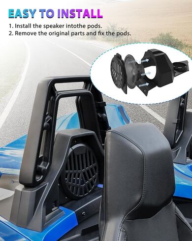 حاويات مكبر الصوت 6.5 "لقرون Polaris Slingshot 2020-2025 ، مقعد خلفي 6.5 بوصة مكبرات الصوت يركع قوس Polaris Slingshot sl sl r le 2020-2025 الملحقات (2pcs) in Saudi Arabia
