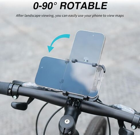 Bike Phone Holder, Bicycle Phone Mount, Aluminum Bike Cell Phone Mount Holder for MTB, Road Bike, Cruiser Bike, Fit 4-7 inch Phones in Saudi Arabia