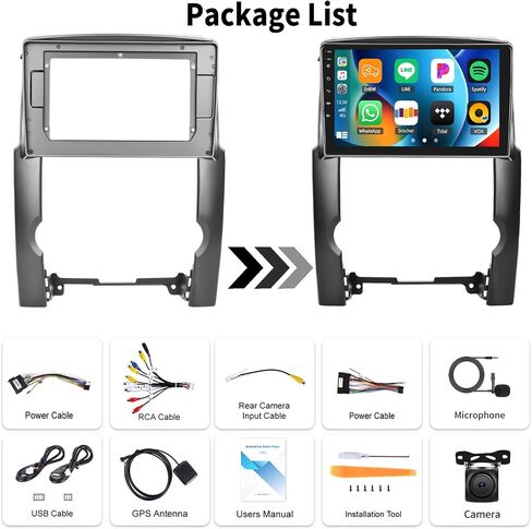 [2+64G] ستيريو سيارة Android 13 لسيارة Kia Sorento 2009-2013 مع Carplay اللاسلكي وAndroid Auto، راديو سيارة بشاشة تعمل باللمس 10.1 بوصة مع وصلة مرآة GPS WiFi Bluetooth FM/RDS HiFi+كاميرا احتياطية in Saudi Arabia