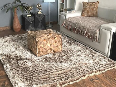 Handmade Carpet Mink Shag Easy Maintenance Rug for Living Room, Bed Room & Family Room Floors (5' x 7') in Saudi Arabia