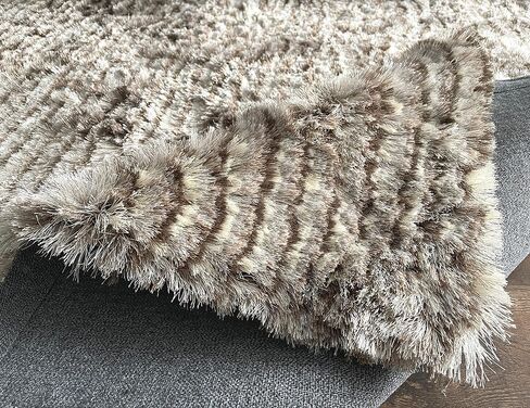 Handmade Carpet Mink Shag Easy Maintenance Rug for Living Room, Bed Room & Family Room Floors (5' x 7') in Saudi Arabia