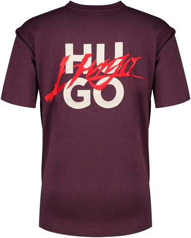 شعار Hugo Men's Script Logo Shirt Sleeve Tshirt in Kuwait