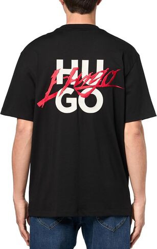 شعار Hugo Men's Script Logo Shirt Sleeve Tshirt in Kuwait