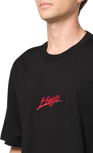 شعار Hugo Men's Script Logo Shirt Sleeve Tshirt in Kuwait