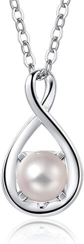 FANCIME 14K Solid Gold Birthstone Pendant with Sterling Silver Chain Infinity Gemstone Necklace Fine Jewelry Anniversary Birthday Christmas Gifts for Women Wife Her in Saudi Arabia