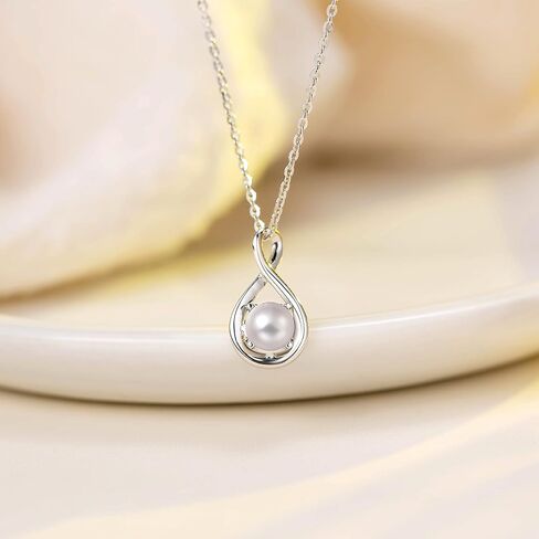 FANCIME 14K Solid Gold Birthstone Pendant with Sterling Silver Chain Infinity Gemstone Necklace Fine Jewelry Anniversary Birthday Christmas Gifts for Women Wife Her in Saudi Arabia