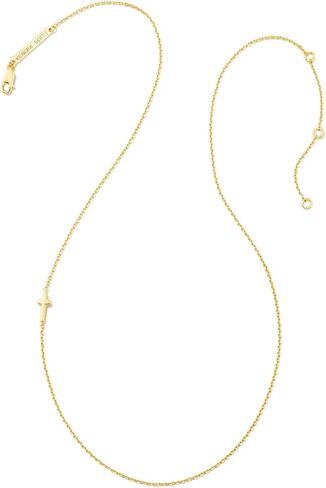 Kendra Scott Cross Inline Necklace, 18k Gold Vermeil in Saudi Arabia