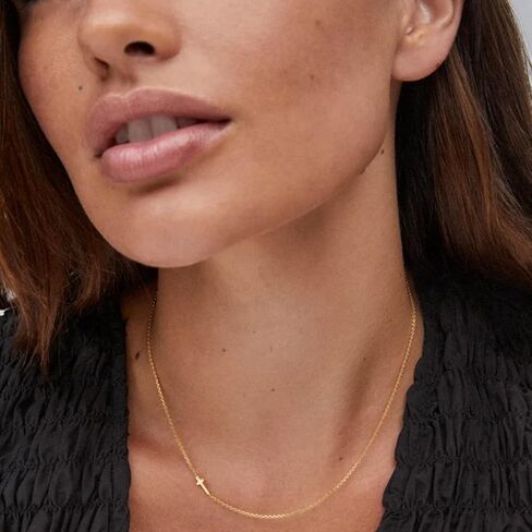 Kendra Scott Cross Inline Necklace, 18k Gold Vermeil in Saudi Arabia