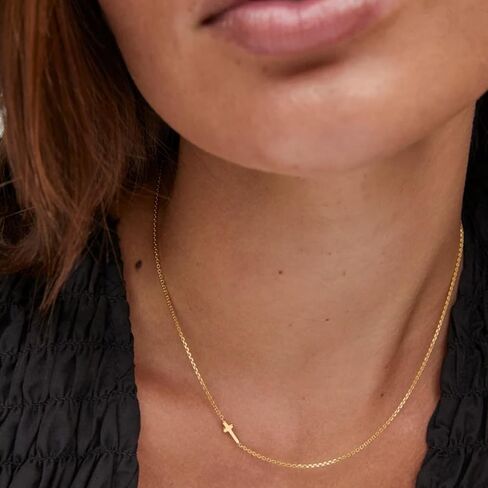 Kendra Scott Cross Inline Necklace, 18k Gold Vermeil in Saudi Arabia