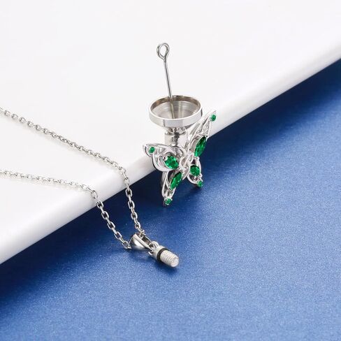 MANBU Butterfly Cremation Urn Necklace for Ashes: 925 Sterling Silver Memorial Pendant Jewelry Women Keepsake Bereavement Gift for A Loss of the Loved One in Saudi Arabia