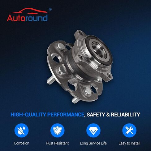 Autoround 512345 محمل العجلات الخلفية وتجميع المحور متوافق مع Honda CR-V 4WD 2007-2011 ، Acura RDX 2007-2012 ، RDX AWD 2017-2018 ، 5 LUG in Saudi Arabia
