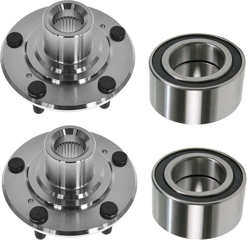 DTA 2 Front Wheel Hub Hub Kits Left and Right متوافقة مع 2006 2007 2008 2009 2010 2011 Honda Civic DX Ex GX LX ؛ يستبعد SI in Saudi Arabia