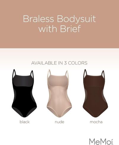 Memoi Braless Bodysuitwear مع ملخصات ملابس صغيرة ، مشكل جسم سلس للنساء - أحجام متوسطة - 1x in Kuwait