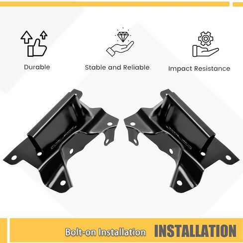 Kuafu Front Bumper Bracket Support Brace Kit متوافقة مع 2007-2013 Chevy Silverado GMC Sierra 1500 استبدال لـ GM1066179 GM1067179 GM1042107 GM1043107 GM1066180 GM1067180 GM1004148 GM1005148 8PCS in Saudi Arabia
