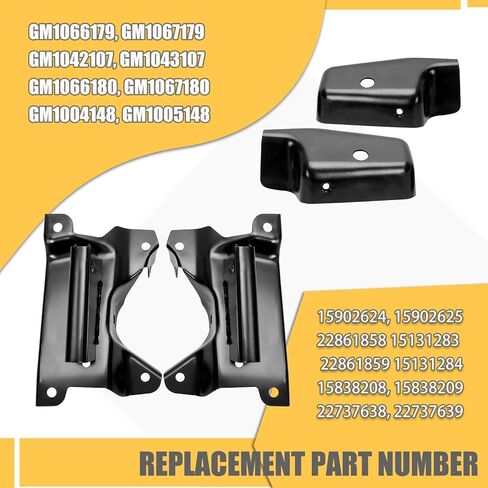 Kuafu Front Bumper Bracket Support Brace Kit متوافقة مع 2007-2013 Chevy Silverado GMC Sierra 1500 استبدال لـ GM1066179 GM1067179 GM1042107 GM1043107 GM1066180 GM1067180 GM1004148 GM1005148 8PCS in Saudi Arabia
