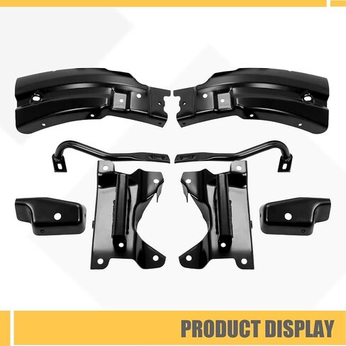 Kuafu Front Bumper Bracket Support Brace Kit متوافقة مع 2007-2013 Chevy Silverado GMC Sierra 1500 استبدال لـ GM1066179 GM1067179 GM1042107 GM1043107 GM1066180 GM1067180 GM1004148 GM1005148 8PCS in Saudi Arabia