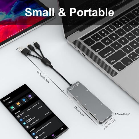 XD Card Reader, SD Card Reader for iPhone, 3 in 1 SD/TF/XD Card Reader Adapter for iPhone/USB C Device, Lightning+USB A+USB C XD Picture Card Adapter for iPhone 16/15/14/15/iPad/PC/Android in Kuwait