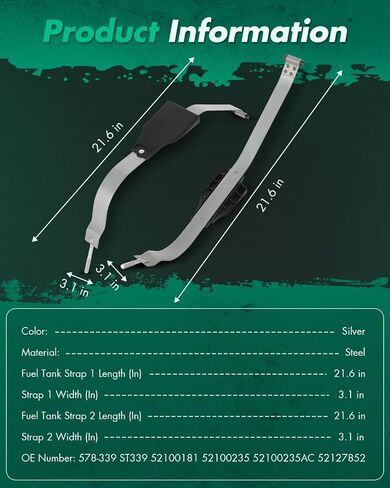 Scitoo 2PCS Fuel Tank Straps for Jeep 1997-2007 578-339 in Saudi Arabia
