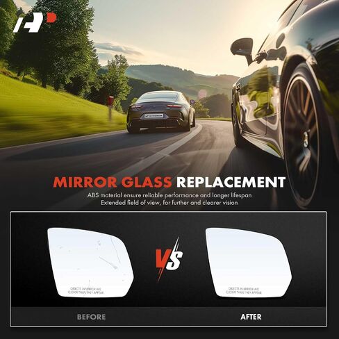 A-Premium Right Passenger Side Heated Mirror Glass with Backing Plate - Compatible with Mercedes-Benz ML320 2009, ML350 2008-2010, ML450 2010, ML550 2009-2010, ML63 AMG, GL320, GL350, GL450, GL550 in Saudi Arabia