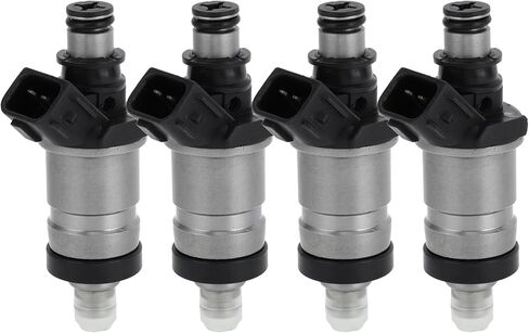Fuel Injector, Engine Fuel Injection Nozzle No.06164-P2J-000 for Honda Civic EX 1996-1998 1.6L for Honda Accord DX 1998-2002 2.3L Black, 4 Pcs in Saudi Arabia