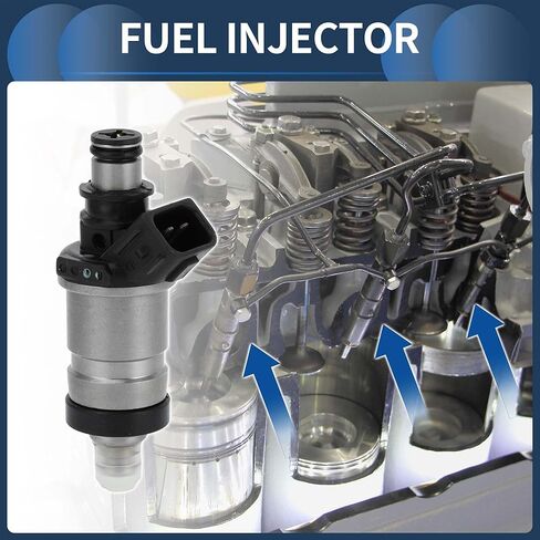 Fuel Injector, Engine Fuel Injection Nozzle No.06164-P2J-000 for Honda Civic EX 1996-1998 1.6L for Honda Accord DX 1998-2002 2.3L Black, 4 Pcs in Saudi Arabia