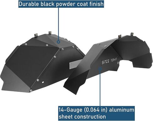 HOOKE ROAD Aluminium Wrangler JK Bear Fender Liners Wheel Well Liner for 2007-2018 Jeep Wrangler JK & Unlimited 2/4 Doors ، 2pcs Cover Lightweight Guard in Saudi Arabia
