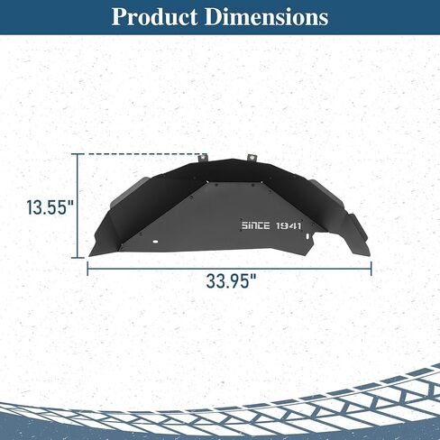 HOOKE ROAD Aluminium Wrangler JK Bear Fender Liners Wheel Well Liner for 2007-2018 Jeep Wrangler JK & Unlimited 2/4 Doors ، 2pcs Cover Lightweight Guard in Saudi Arabia