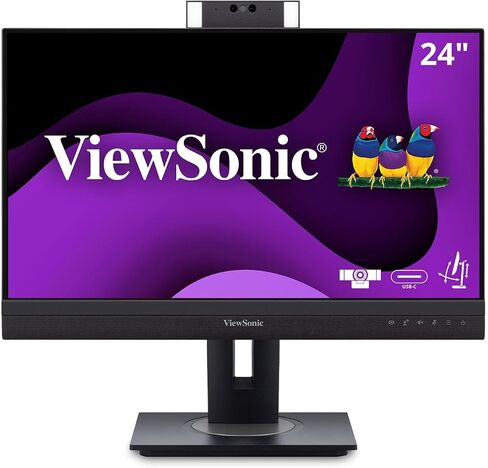 ViewSonic VG3457CV 34 Inch Ultrawide QHD 1440p Curved Video Conferencing Docking Monitor with Windows Hello Compatible IR Webcam, Advanced Ergonomics, and 100W USB C for Home and Office in Kuwait