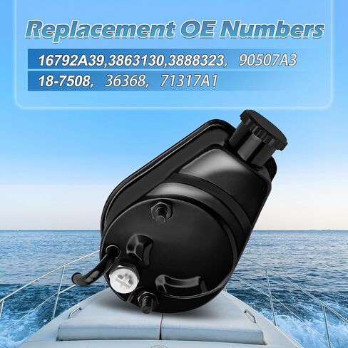 Power Steering Pump Compatible with Mercruiser gas engine fit for 4.3L 262 V6, 5.0L 305 V8, 5.7L 350 V8 Alpha Bravo, 5.8L 357 Alpha, 6.2L 377 V8, 6.3L 383 Bravo, 6.3L 385, 7.4L 454 V8, 8.2L 502 V8 in Saudi Arabia