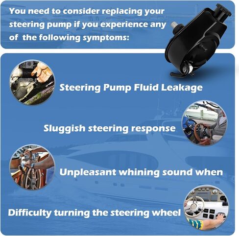 Power Steering Pump Compatible with Mercruiser gas engine fit for 4.3L 262 V6, 5.0L 305 V8, 5.7L 350 V8 Alpha Bravo, 5.8L 357 Alpha, 6.2L 377 V8, 6.3L 383 Bravo, 6.3L 385, 7.4L 454 V8, 8.2L 502 V8 in Saudi Arabia