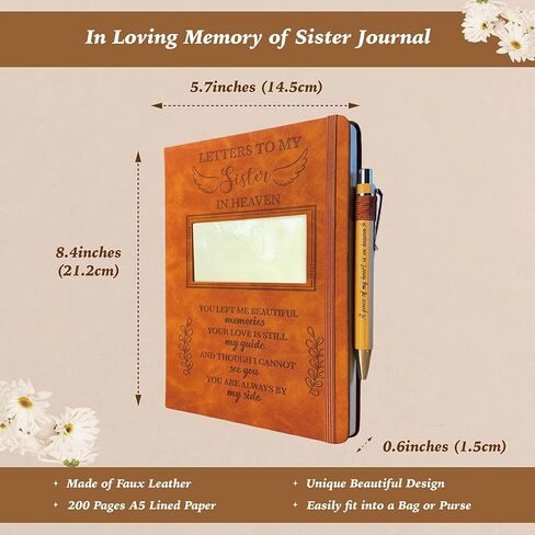 Letters To My Dad In Heaven Journal 200 Pages Notebook A5 Lined with Window in Cover, In Loving Memory of Dad, Memorial Sympathy Condolence Remembrance Grieving Gifts for Loss of Dad in Kuwait