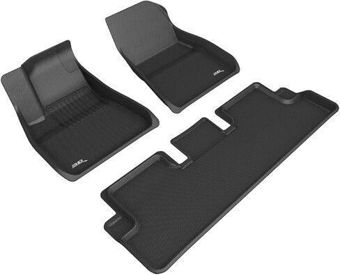 3D MAXpider Custom Fit Kagu Floor Mat (Black) Compatible with Tesla Model 3 2020-2023 - Full Set in Saudi Arabia
