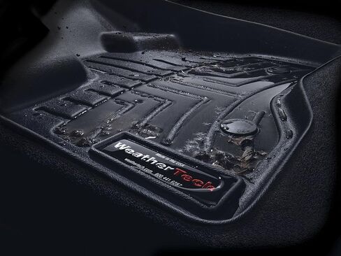 Weathertech مخصص Floirliners for Ford Super Duty (Crew Cab) F-150 ، F-150 Lightning ، F-150 Raptor ، F-250/F-350/F-450/F-550-2nd Row (446972) ، Black in Saudi Arabia