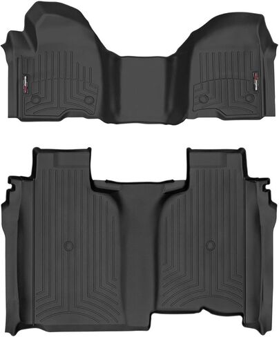 Weathertech مخصص FIRELLONERS FOR SILVERADA 1500 LTD ، 2500HD/3500HD ، 1500 SIERRA 1500 ، 1500 LIMITED ، 2500HD/3500HD ، الصف الأول (OTH) والصف الثاني (4414911-4414365) ، Black in Saudi Arabia