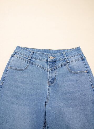 Sidefeel Women's High Waisted Straight Leg Jeans Stretchy Loose Wide Leg Denim Pants in Saudi Arabia