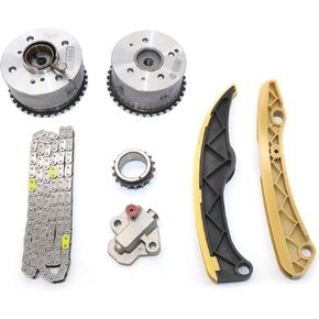سلسلة توقيت GXARTS مع عادم مدخل VVT GEAR SPROCKET متوافق مع Hyundai Ascent Veloster Elantra Sonata Tucson Kia Rio Soul Forte5 Optima 1.6L 2011-2019 243212B620 244202B611 243502B600 in Saudi Arabia