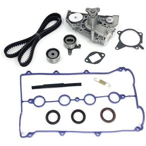 Timing Belt and Water Pump Kit - with Timing Belt Roller, Tensioner Roller, Camshaft Seals, Crankshaft Seals, and Valve Cover Gaskets - Compatible with 1990-1993 Mazda Miata in Saudi Arabia