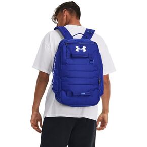 حقيبة ظهر Under Armour UA تحتوي على حقيبة ظهر - مقاومة للماء OSFM، باللون الأحمر والفضي المعدني in Kuwait