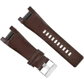 eWatchparts 32mm أحرز حزام فرقة الساعات الجلدية للديزل DZ1216 DZ1273 DZ4246 مشاهدة بني in Kuwait