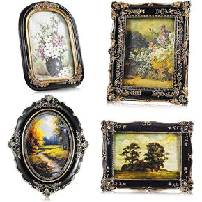 GEETERY 4 PCS GOLD GOLTIC VINTAGE PICTURE Frame Set VICTORIAN OFRENDA PHOTO PIMOR in Saudi Arabia