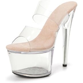 WUXIN H&P Women's 7 in Platform Sandal Heels，Sexy Stiletto Pole Dance Exotic Shoes 17 cm in Saudi Arabia